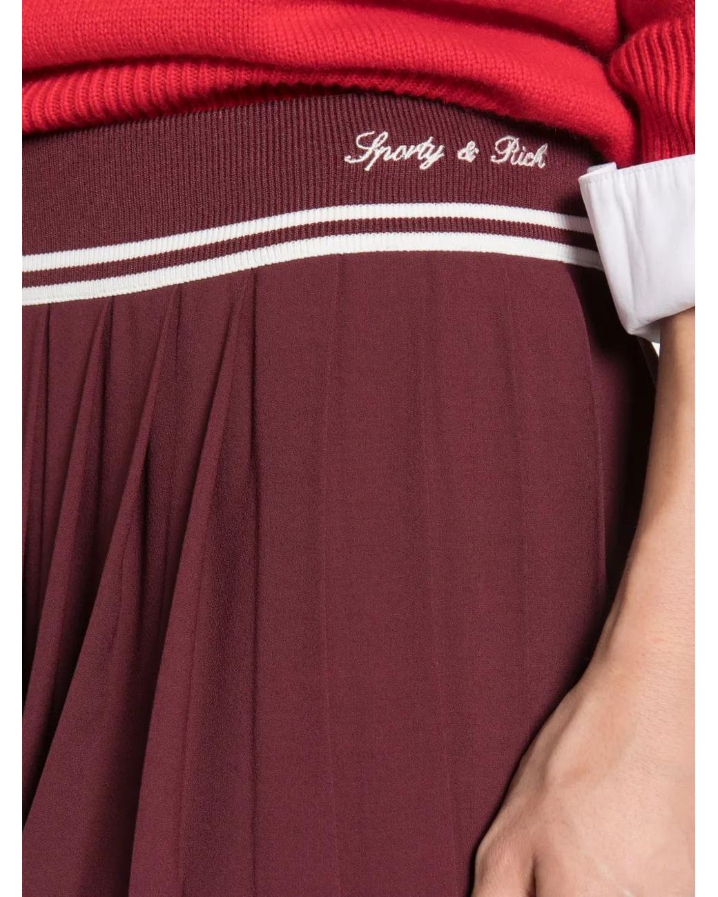 Sporty & Rich Red Abigail Mini Skirt