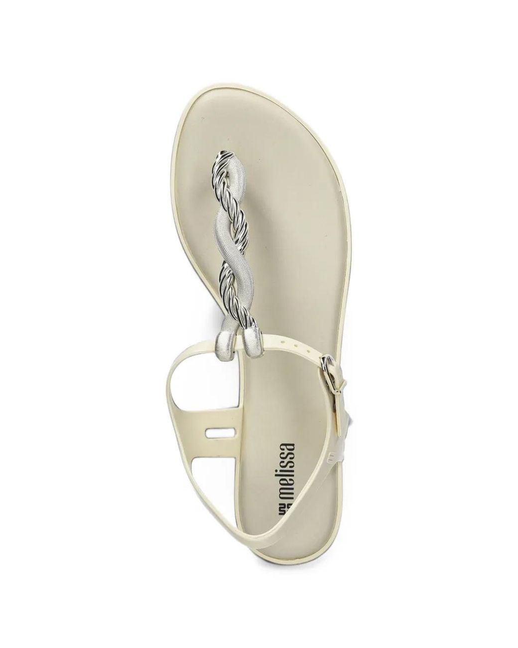 Melissa Natural Solar Twist Ad Rope-Detail Thong Sandals