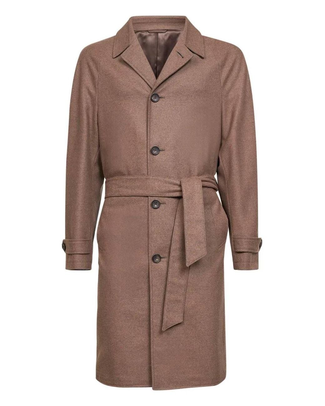 D4.0 Brown Belted Coat for men
