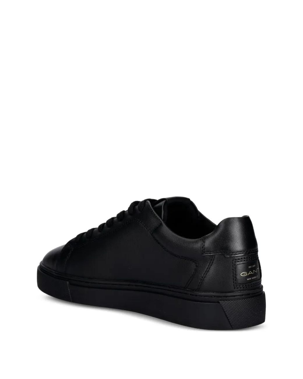 Gant Black Logo-Print Leather Sneakers for men