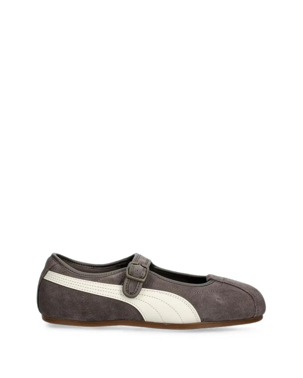 PUMA White Tacklette Buckle-Fastening Ballet Sneakers