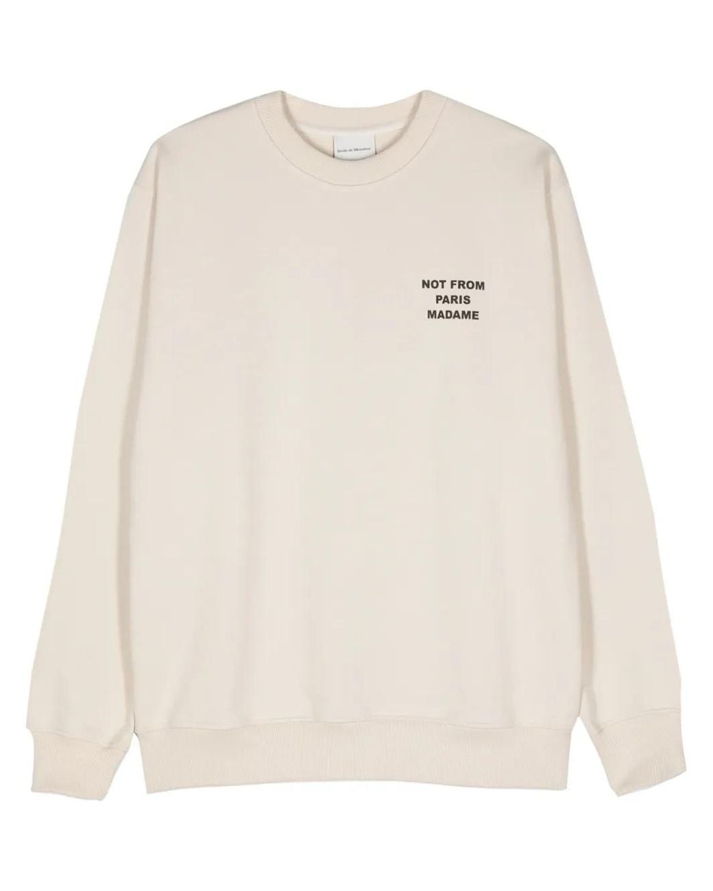 Drole de Monsieur White Top Le Sweatshirt Slogan for men