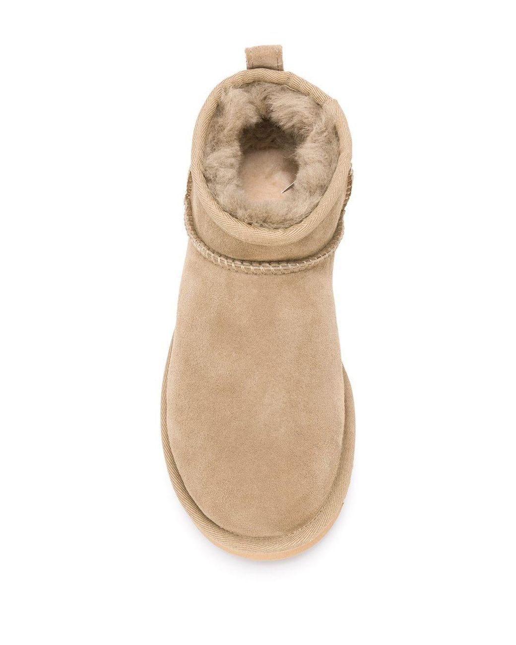 UGG Leather Classic Ultra Mini Boot Antilope in Beige (Natural) | Lyst