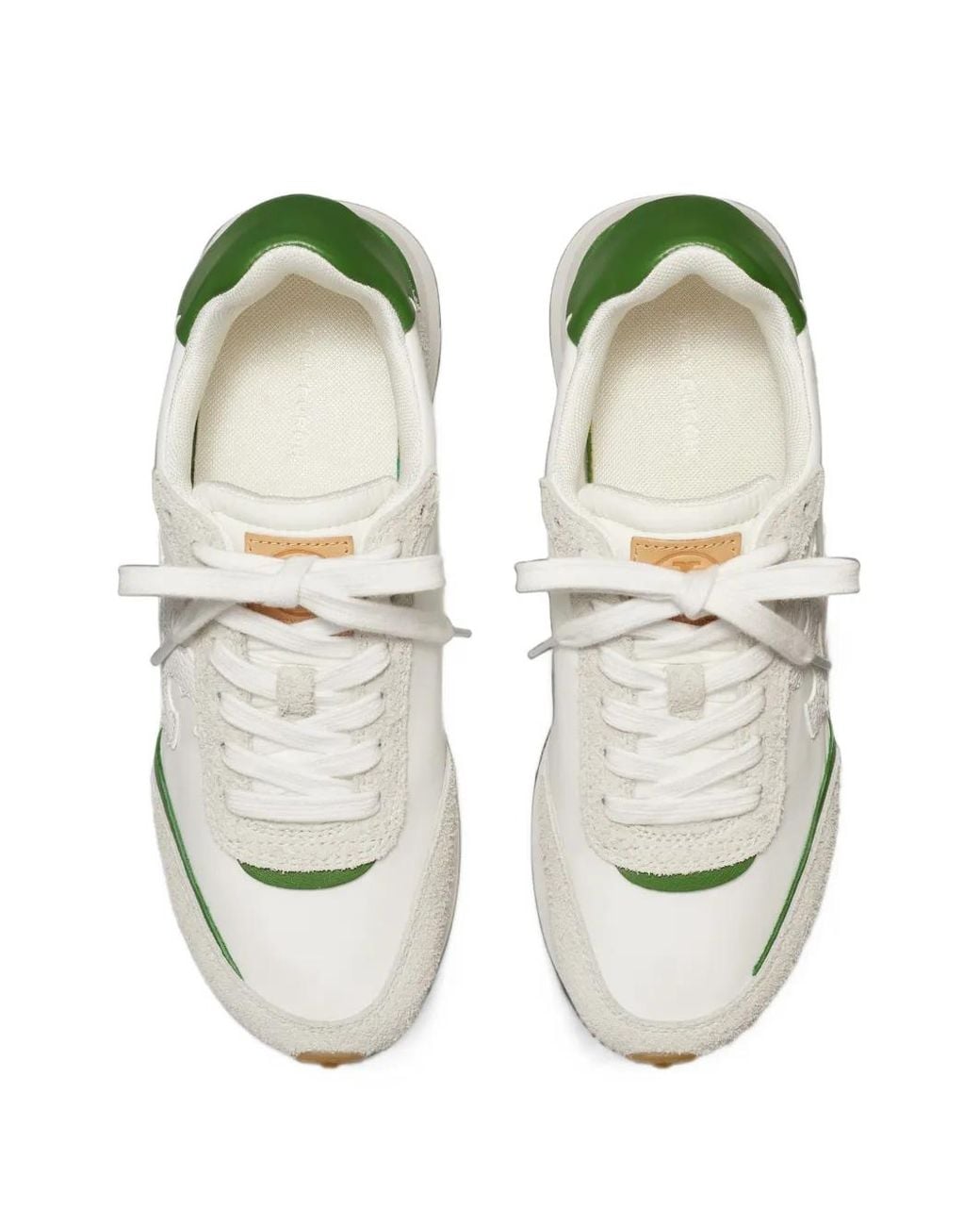 Tory Burch White Destiny Logo-Patch Sneakers