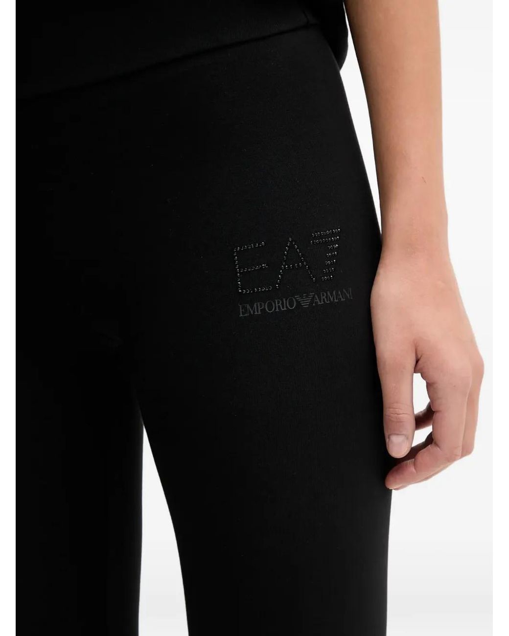 EA7 Black Stretch Jersey Leggings