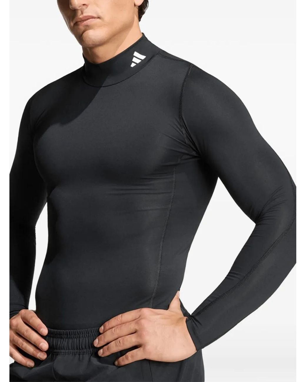 Camiseta Techfit Compression De Manga Larga Adidas de hombre de color Black