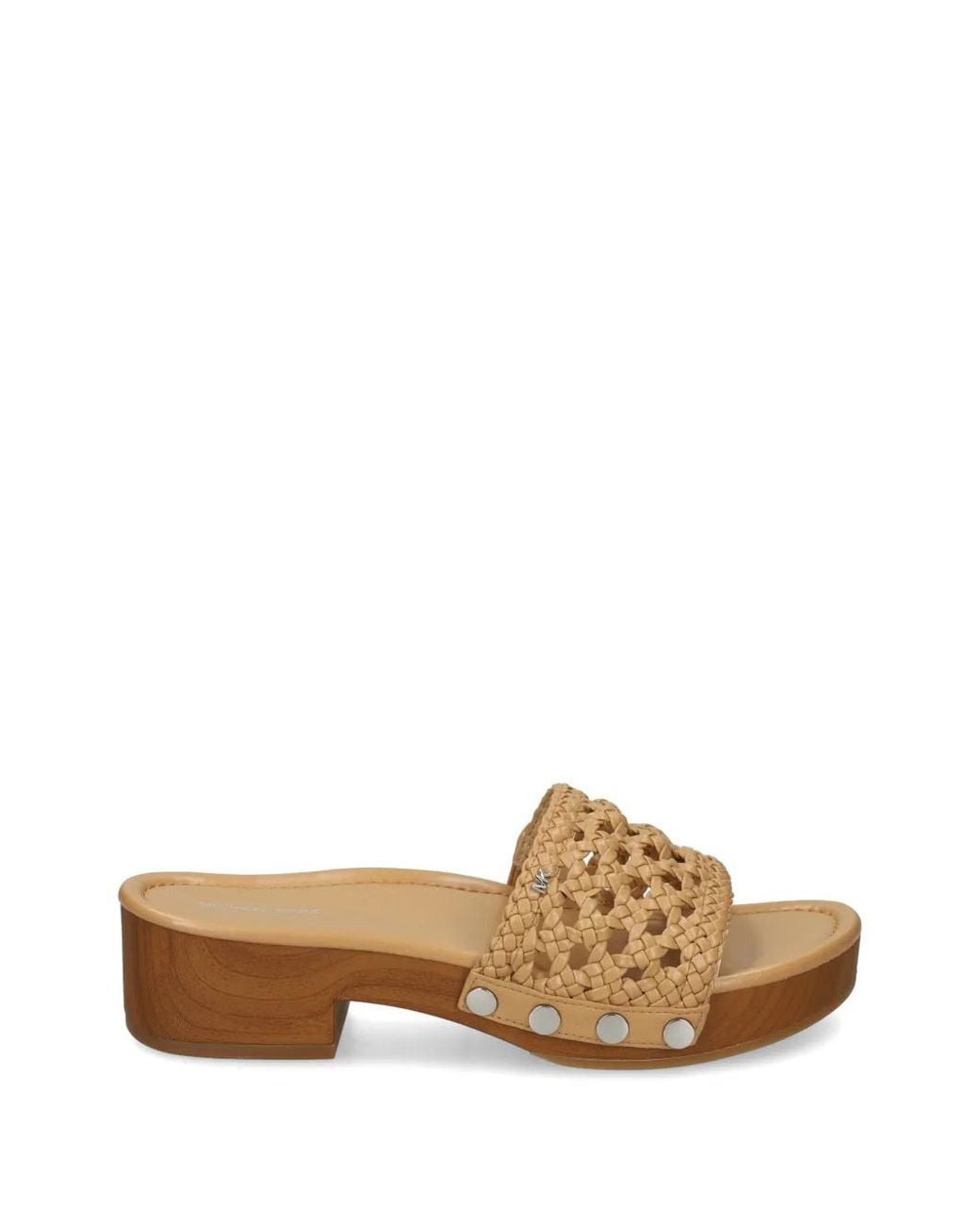 MICHAEL Michael Kors White Woven Studs Sandals