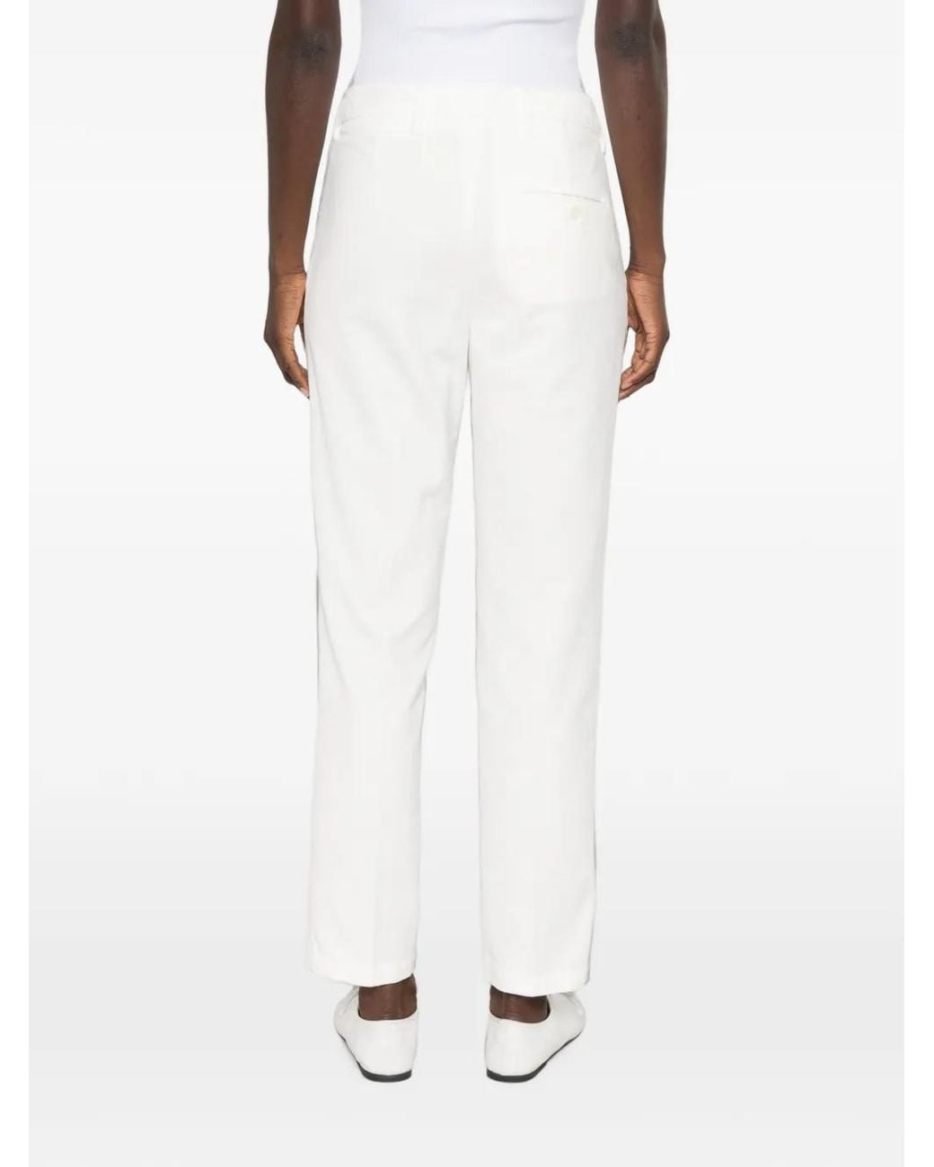 Aspesi White Velvet Trousers