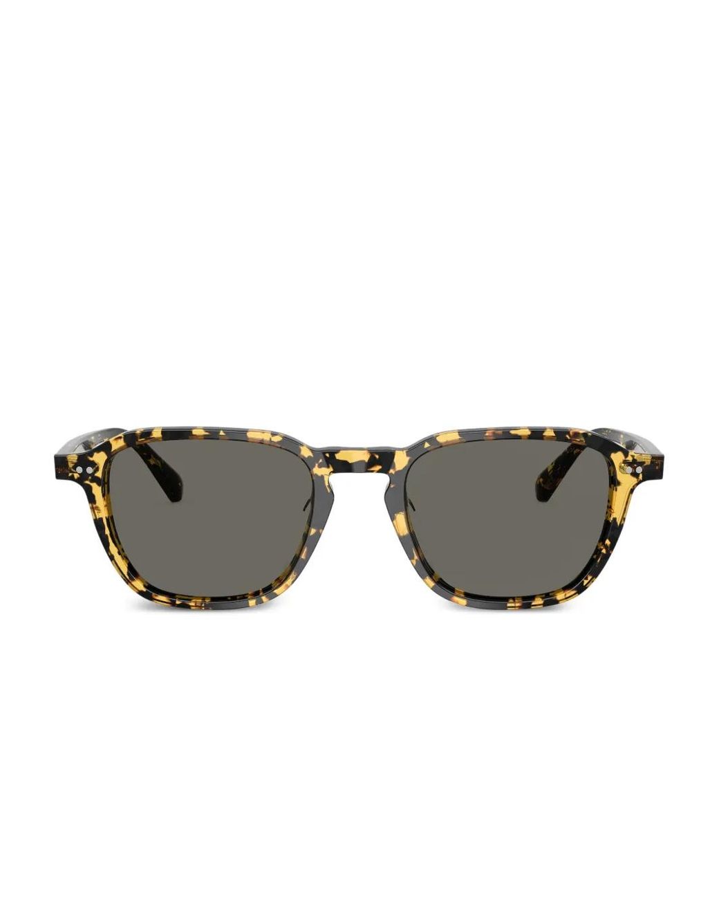 Oliver Peoples Gray Tortoiseshell Square-Frame Sunglasses