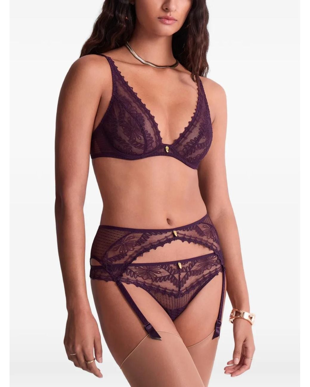 Aubade Purple Mystery Of Love Lace Bra