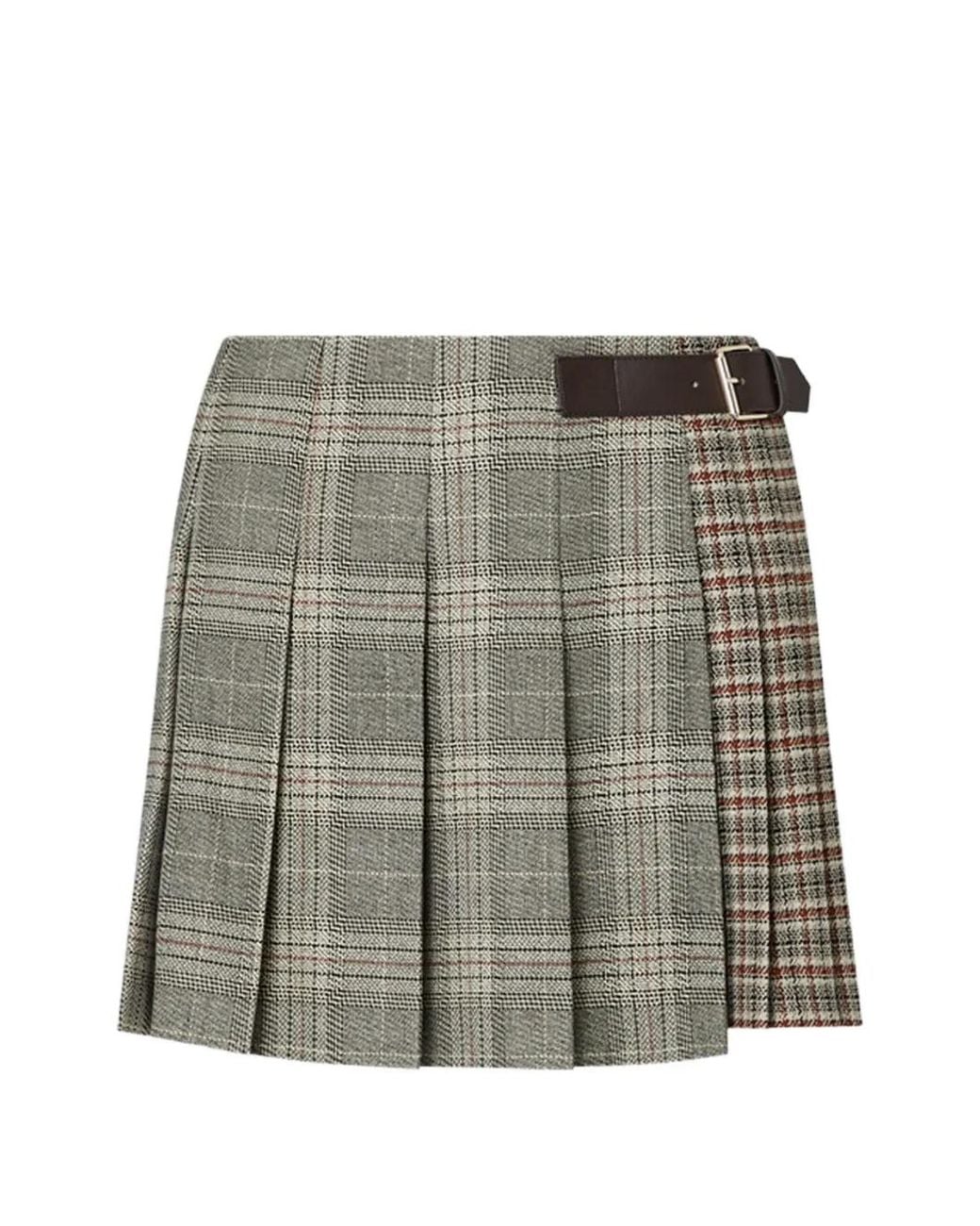 Liu Jo Gray Pleated Miniskirt