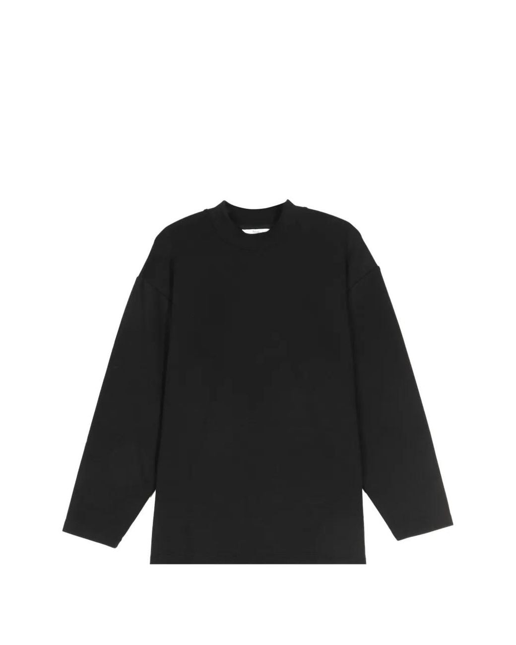 Hevò Black Crew-Neck Long-Sleeved T-Shirt for men
