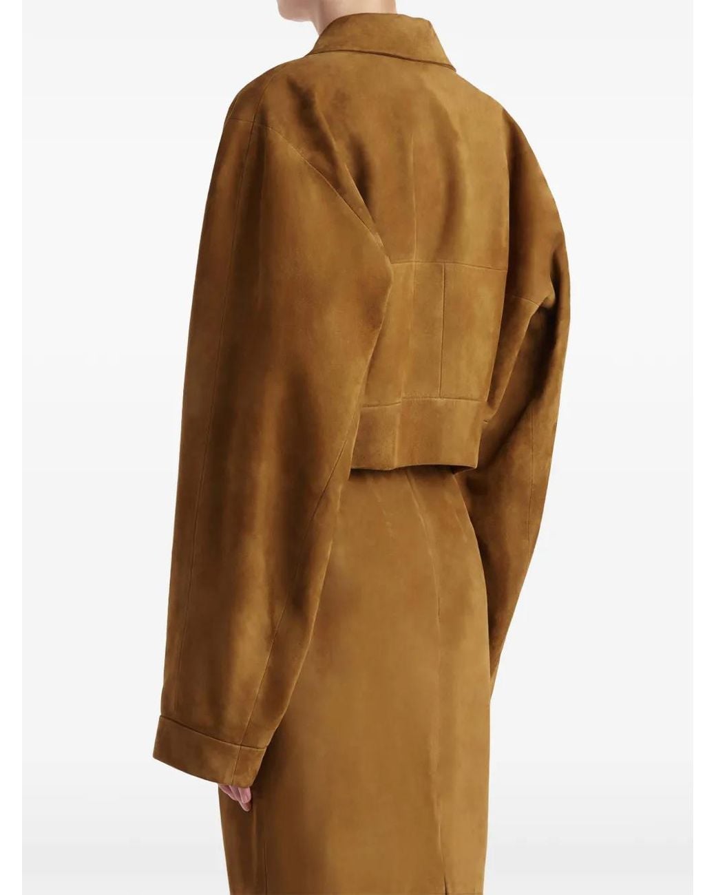 Khaite Brown Sue Jacket