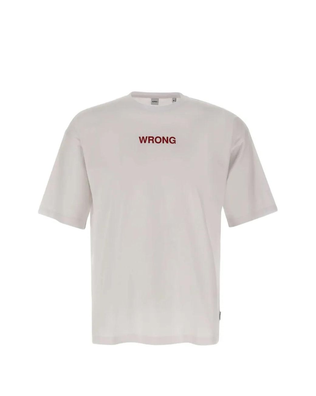 Aspesi White Crew-Neck Graphic T-Shirt for men