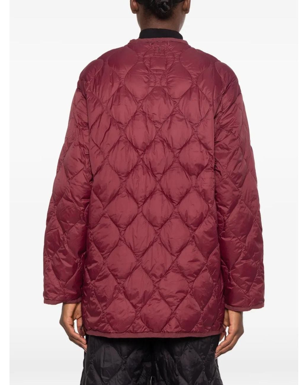 Taion Red Quilted Zip-Up Jacket