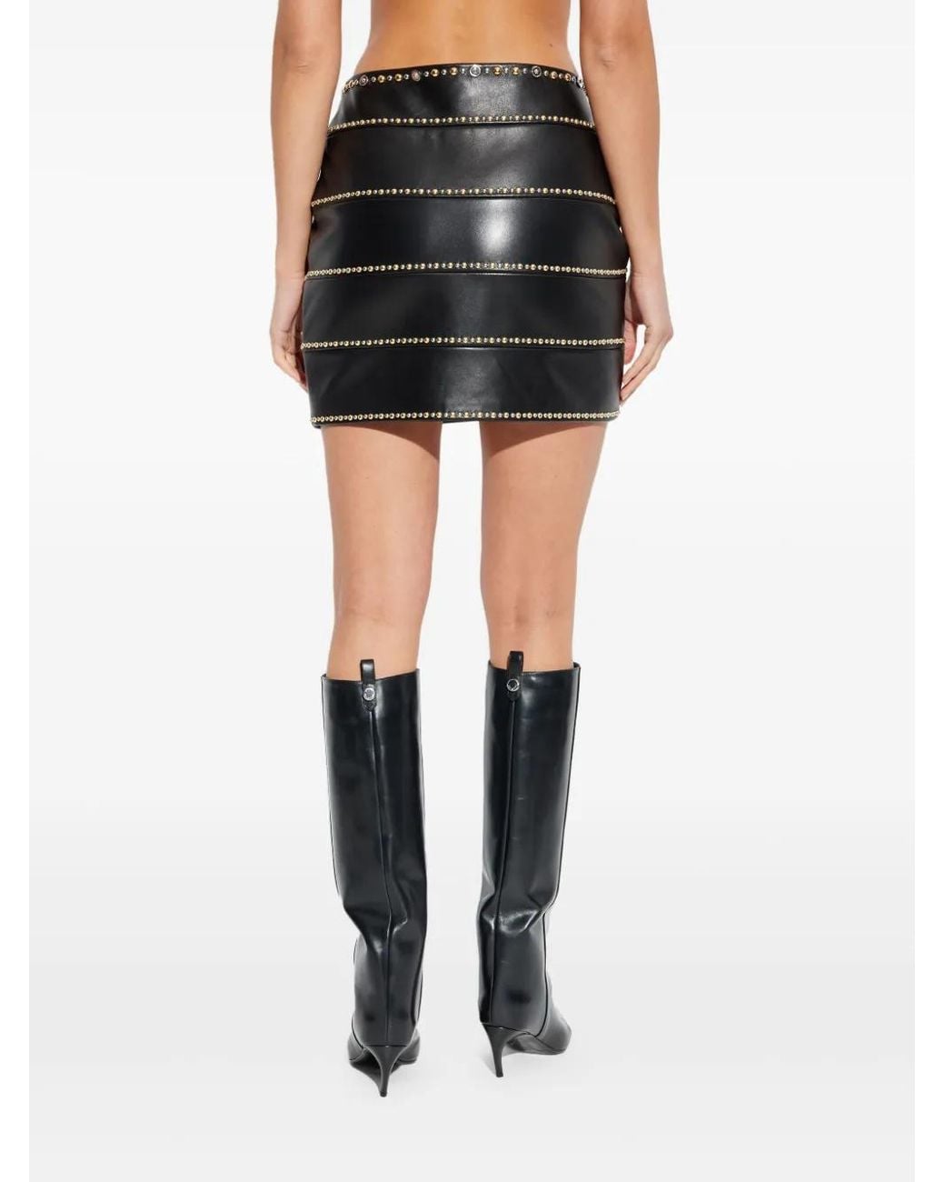 Versace Mini-Rok Verfraaid Met Studs in het Black