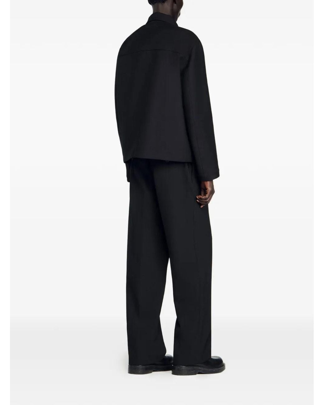 Giacca Con Zip di Sandro in Black da Uomo
