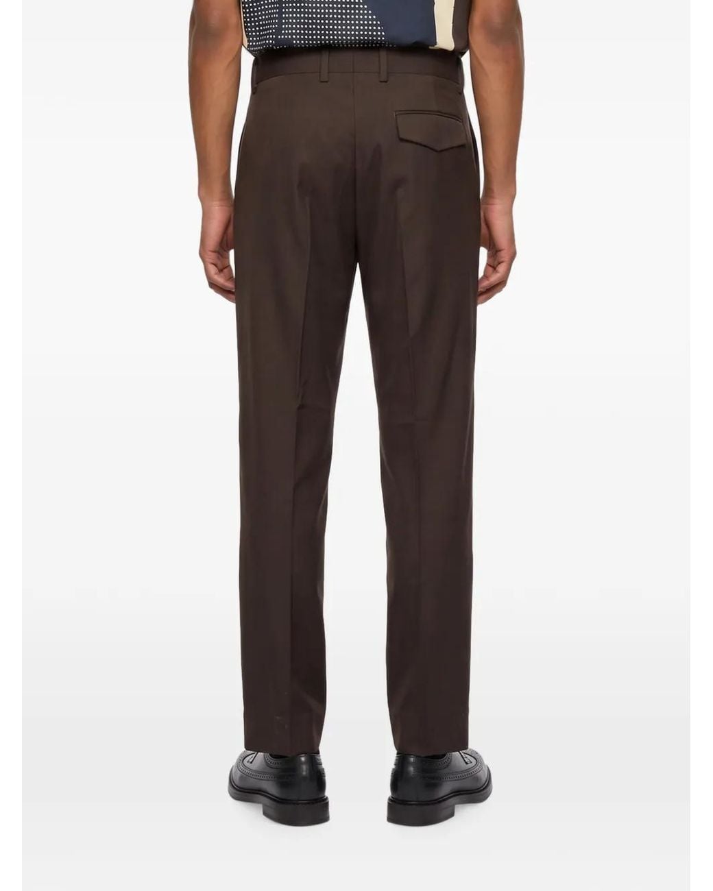 Costumein Gray Vincent Pleated Straight-Leg Trousers for men