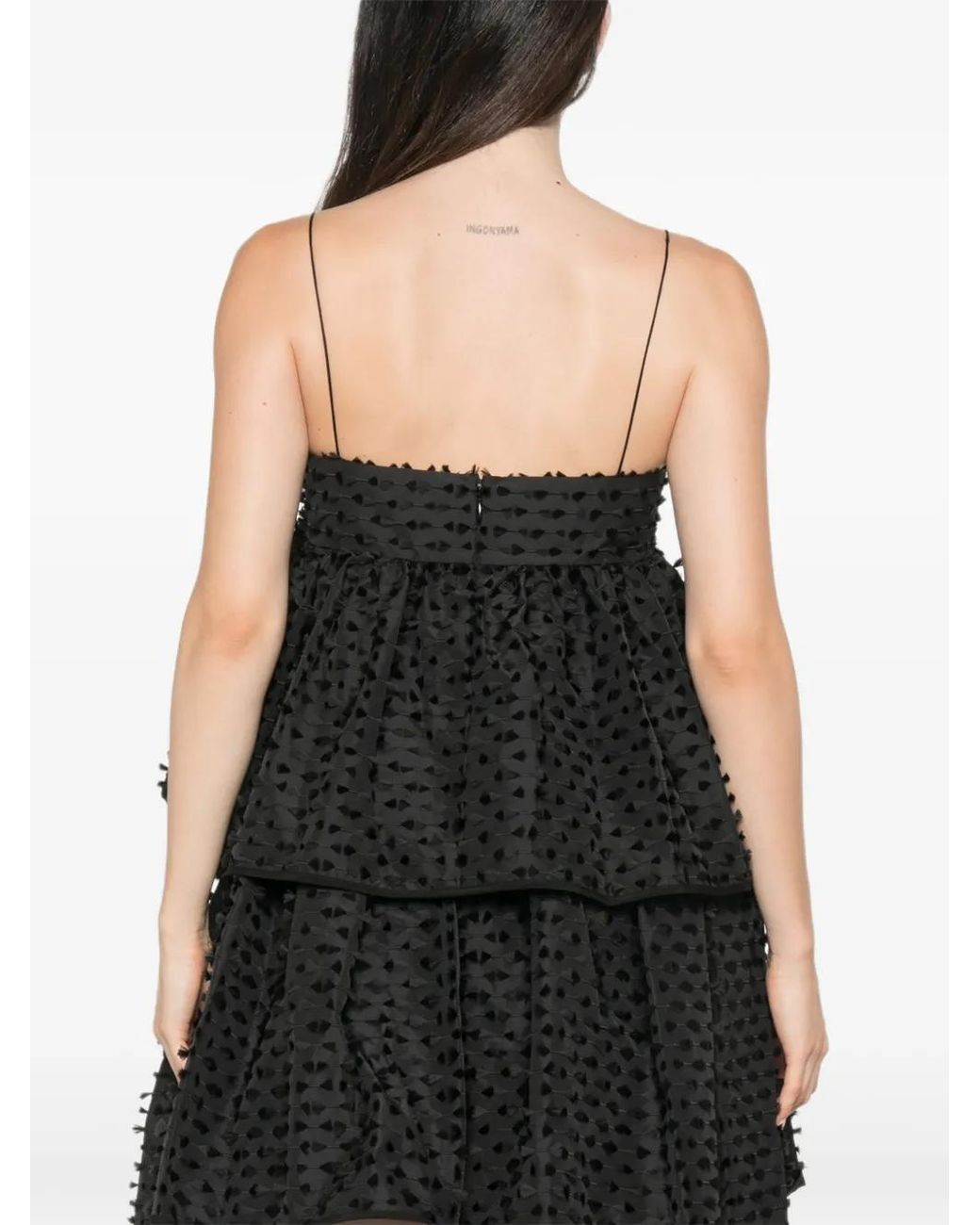 CECILIE BAHNSEN Black Babette Top