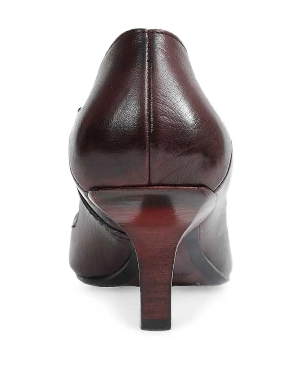 CAPASA MILANO Brown Pointed-Toe Leather Pumps