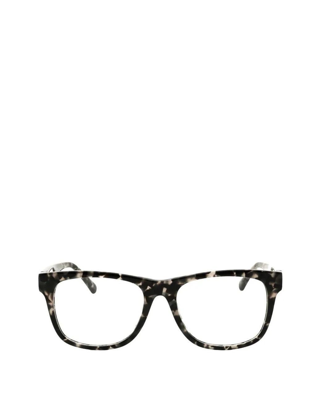 Gant Black Tortoiseshell-Effect Rectangle-Frame Glasses for men