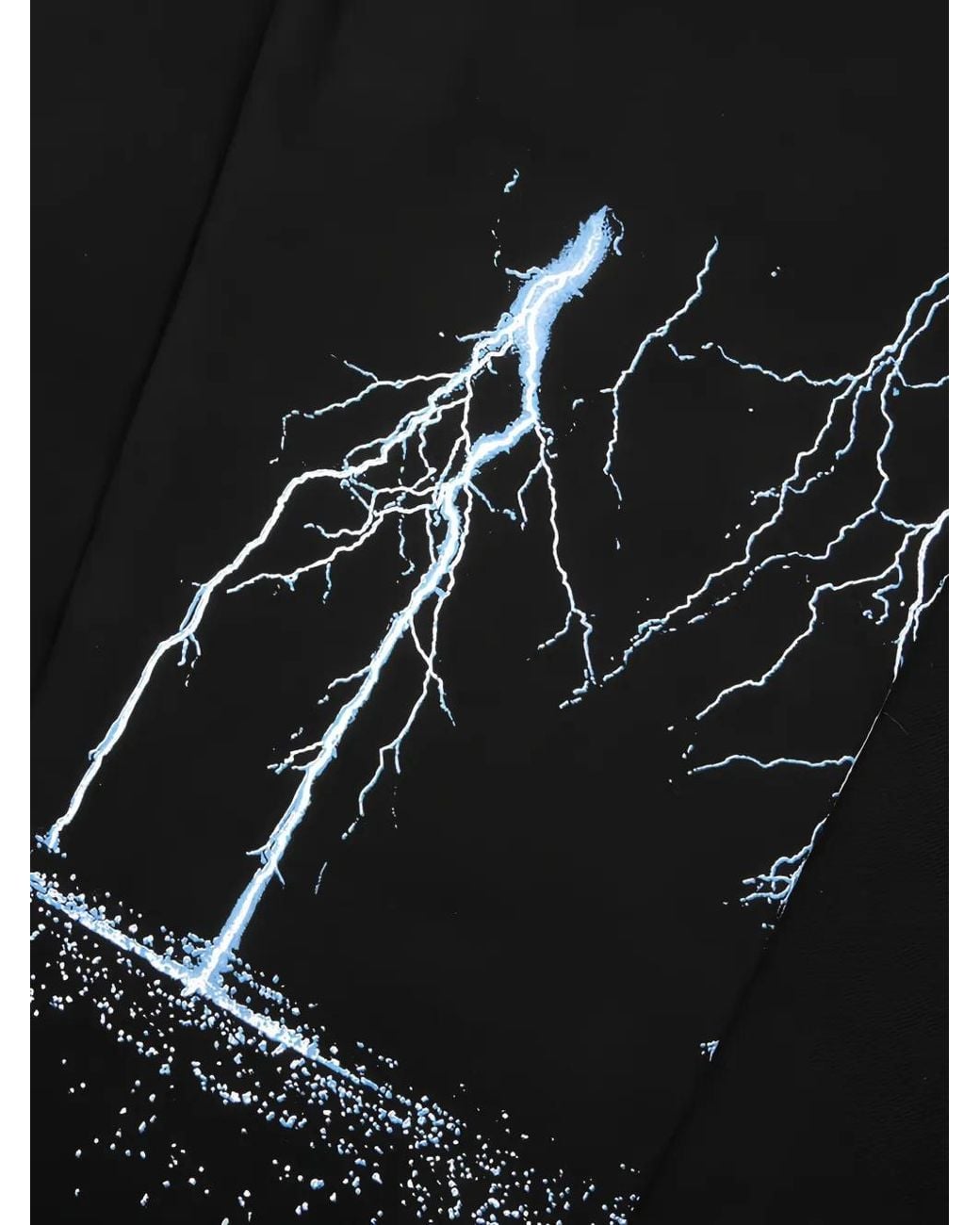 Pleasures Black Lightning-Print Hoodie for men
