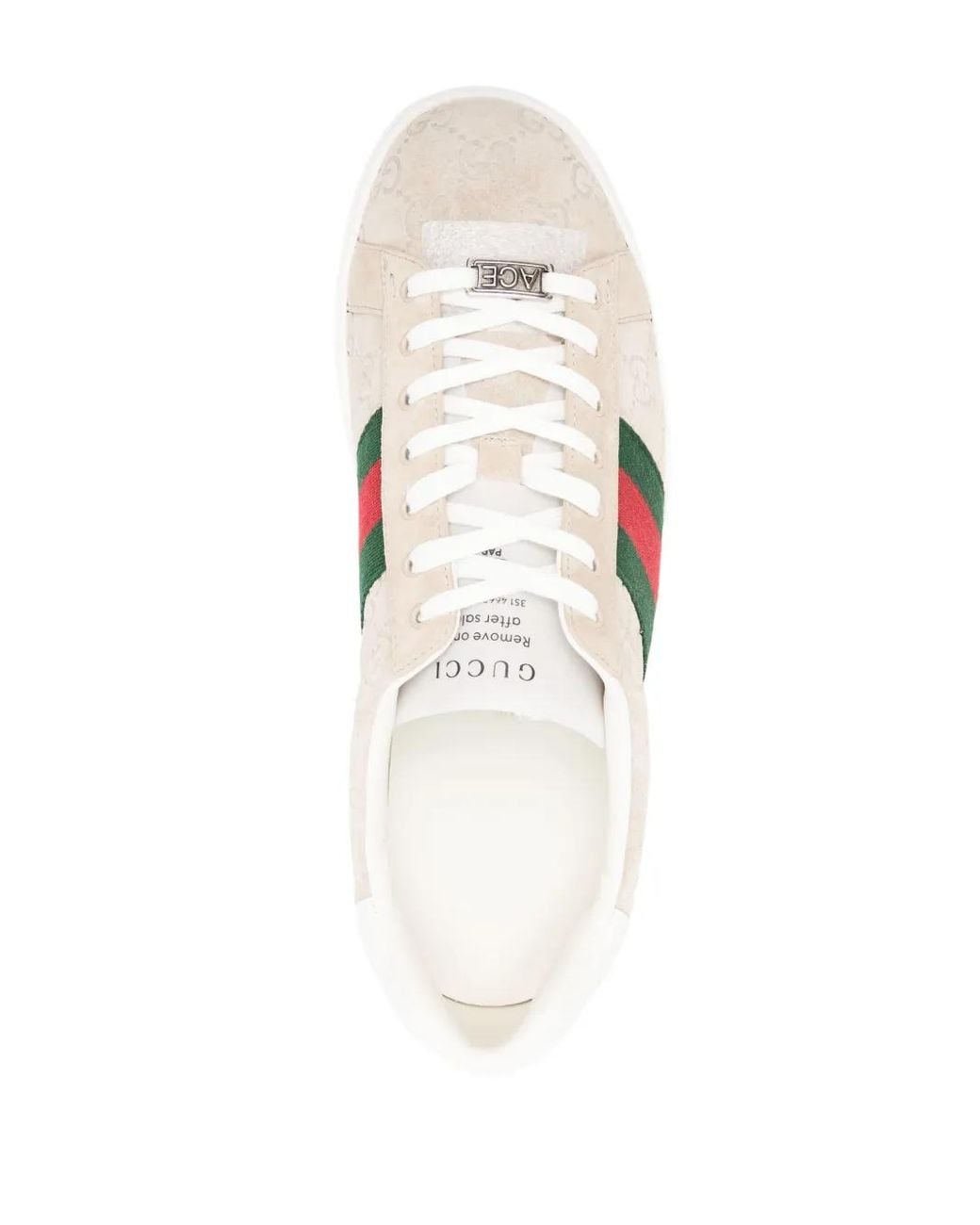 Gucci Natural Sneakers With 'Web' Strap for men