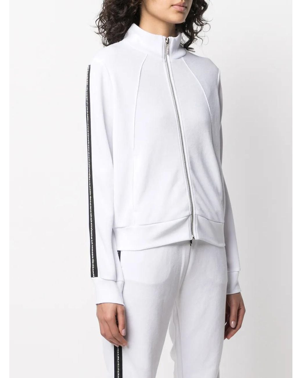 Liu Jo Blue Side-Stripe Track Jacket
