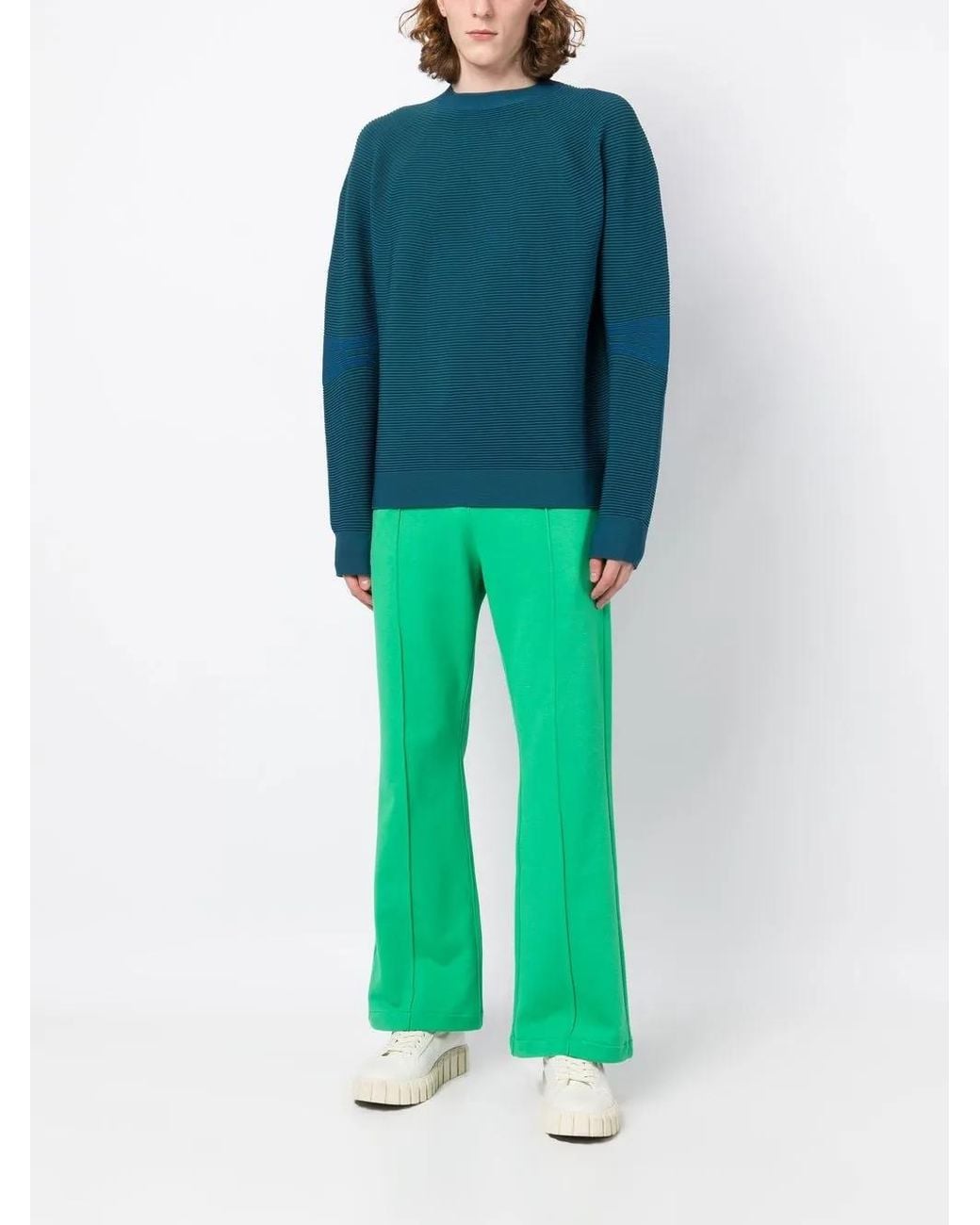 FIVE CM Green Drawstring Cotton Track Pants for men