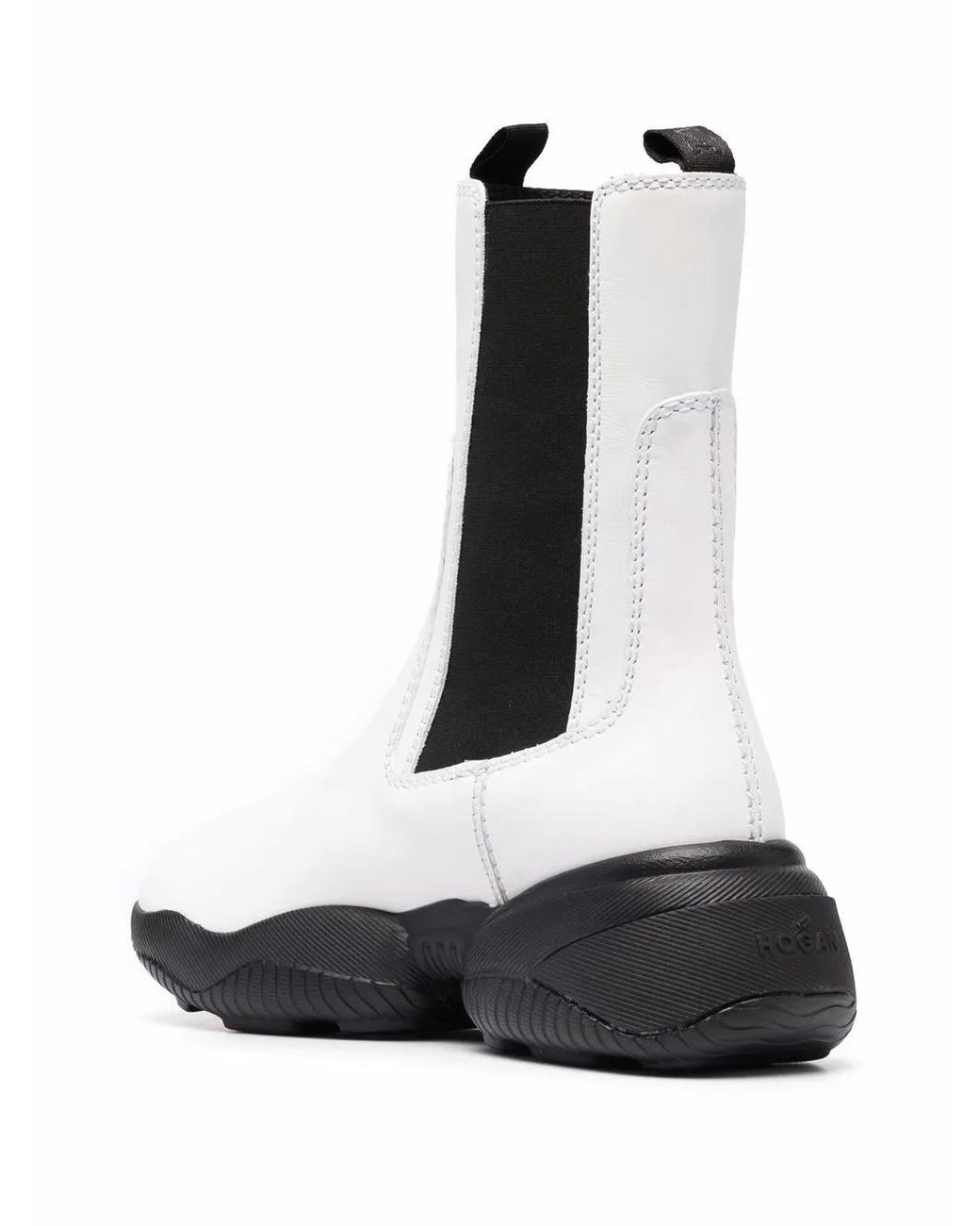 Hogan White Mid-Calf Leather Boots
