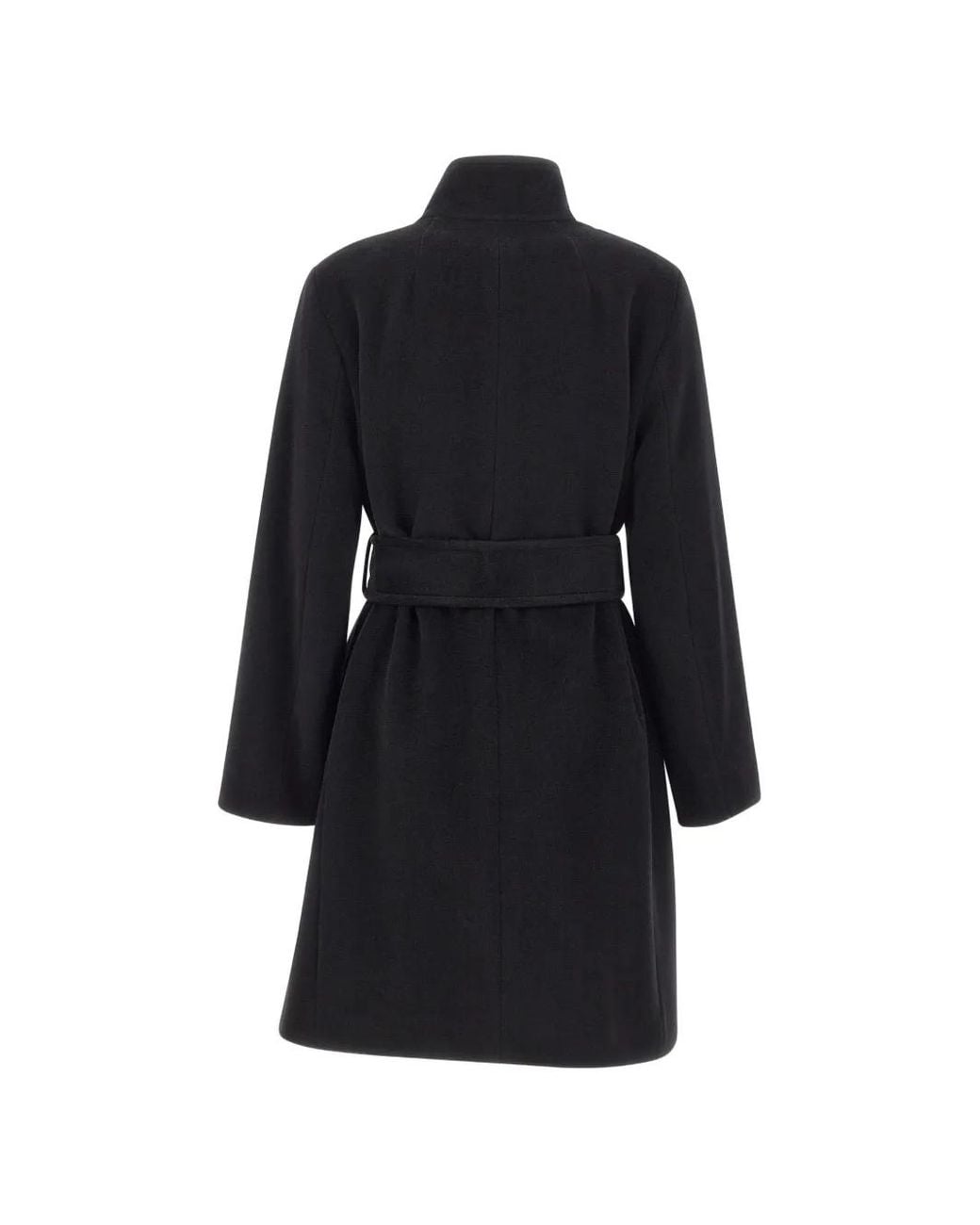 Marella Blue Single-Breasted Belted Coat