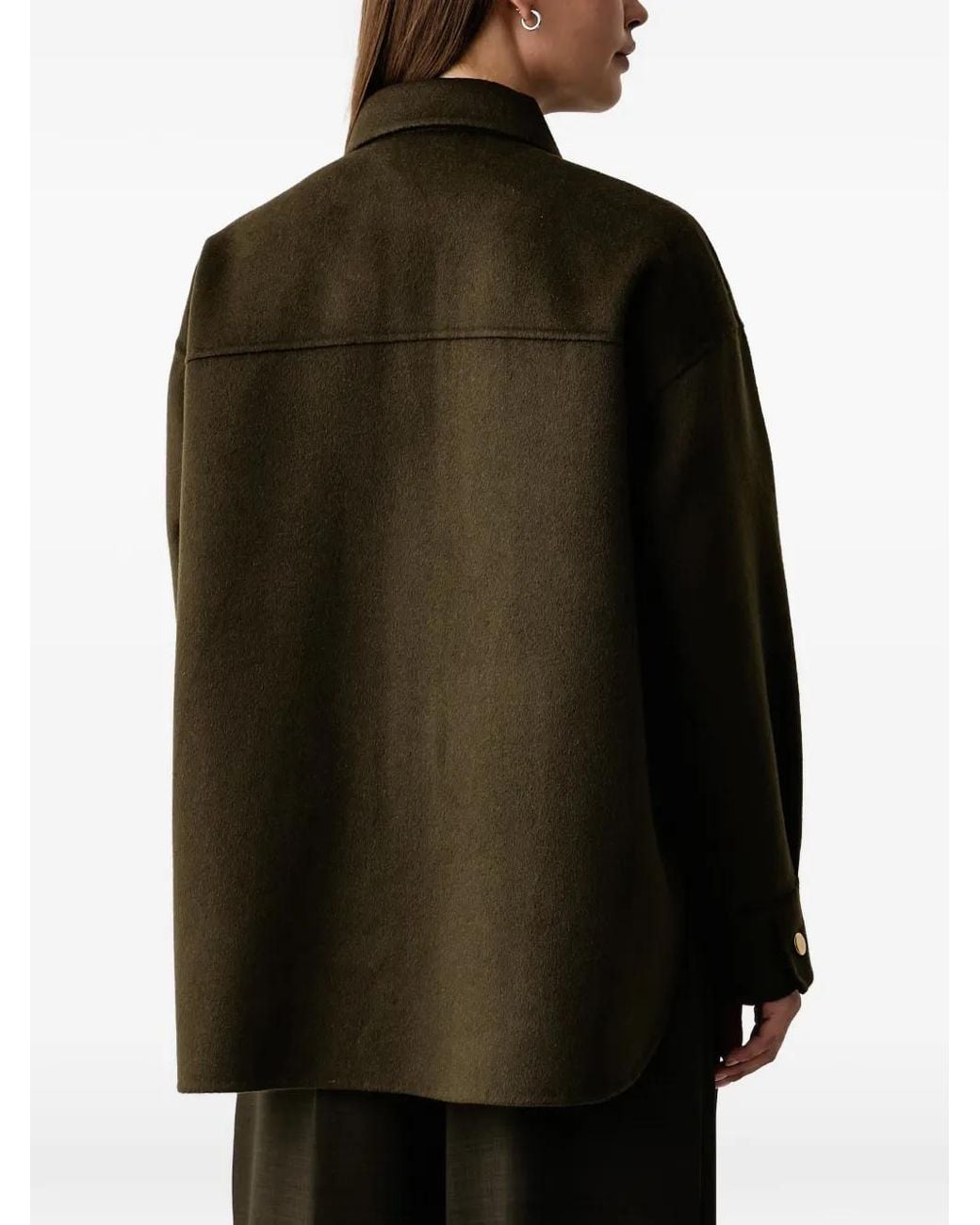 Kaos Black Patch-Pocket Oversized Jacket