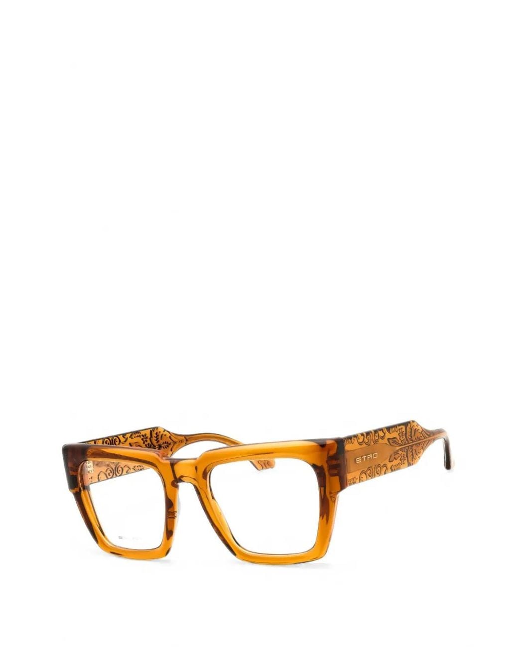 Etro Orange Square-Frame Glasses