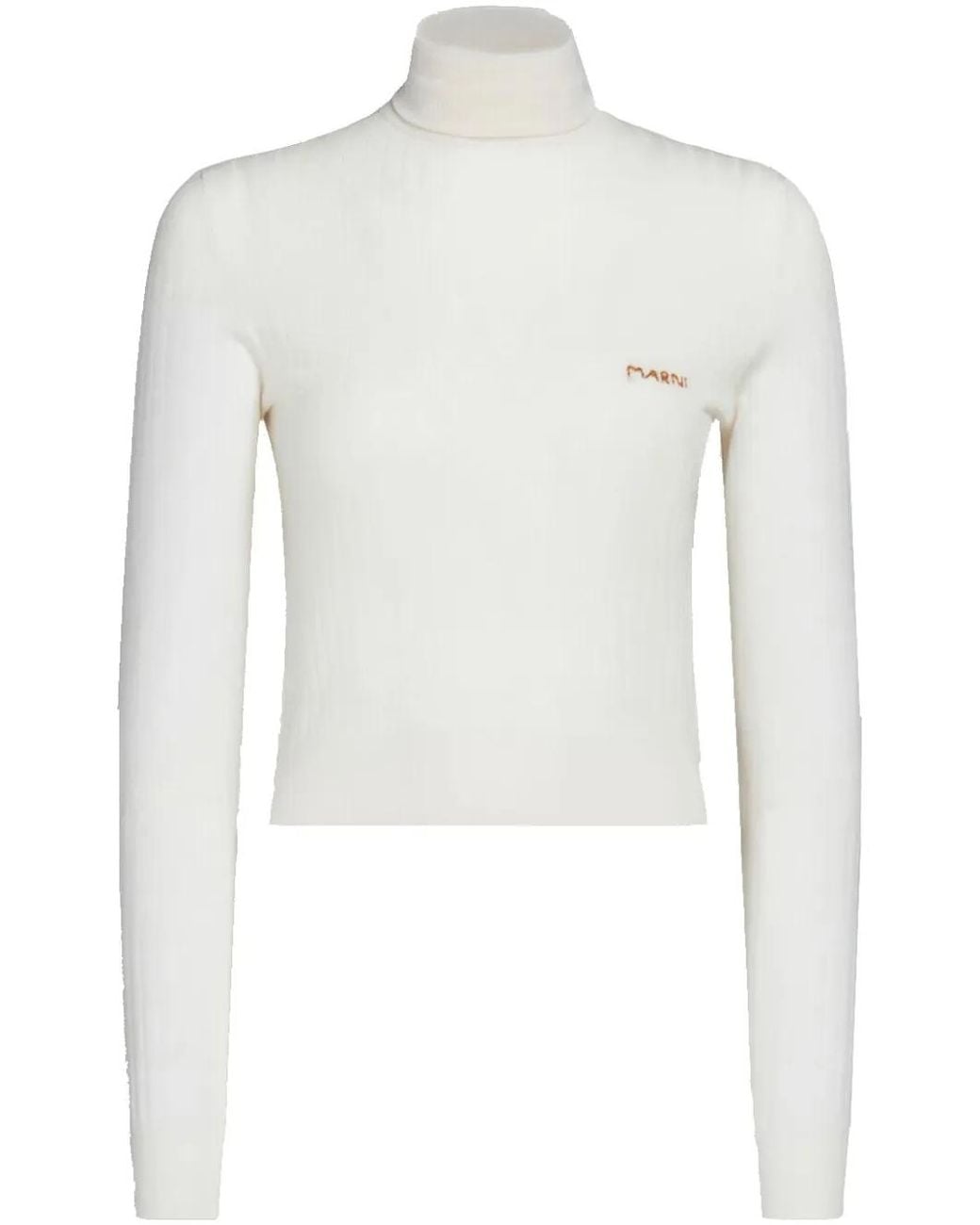 Jersey Con Logo Bordado Marni de color White