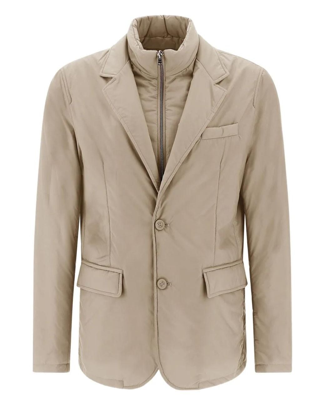 Herno Natural Veste Matelassée À Fermeture Zippée for men