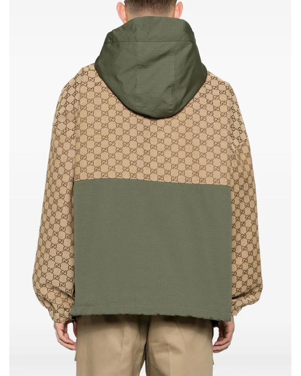 Gucci Green Canvas Logo Jacket for men