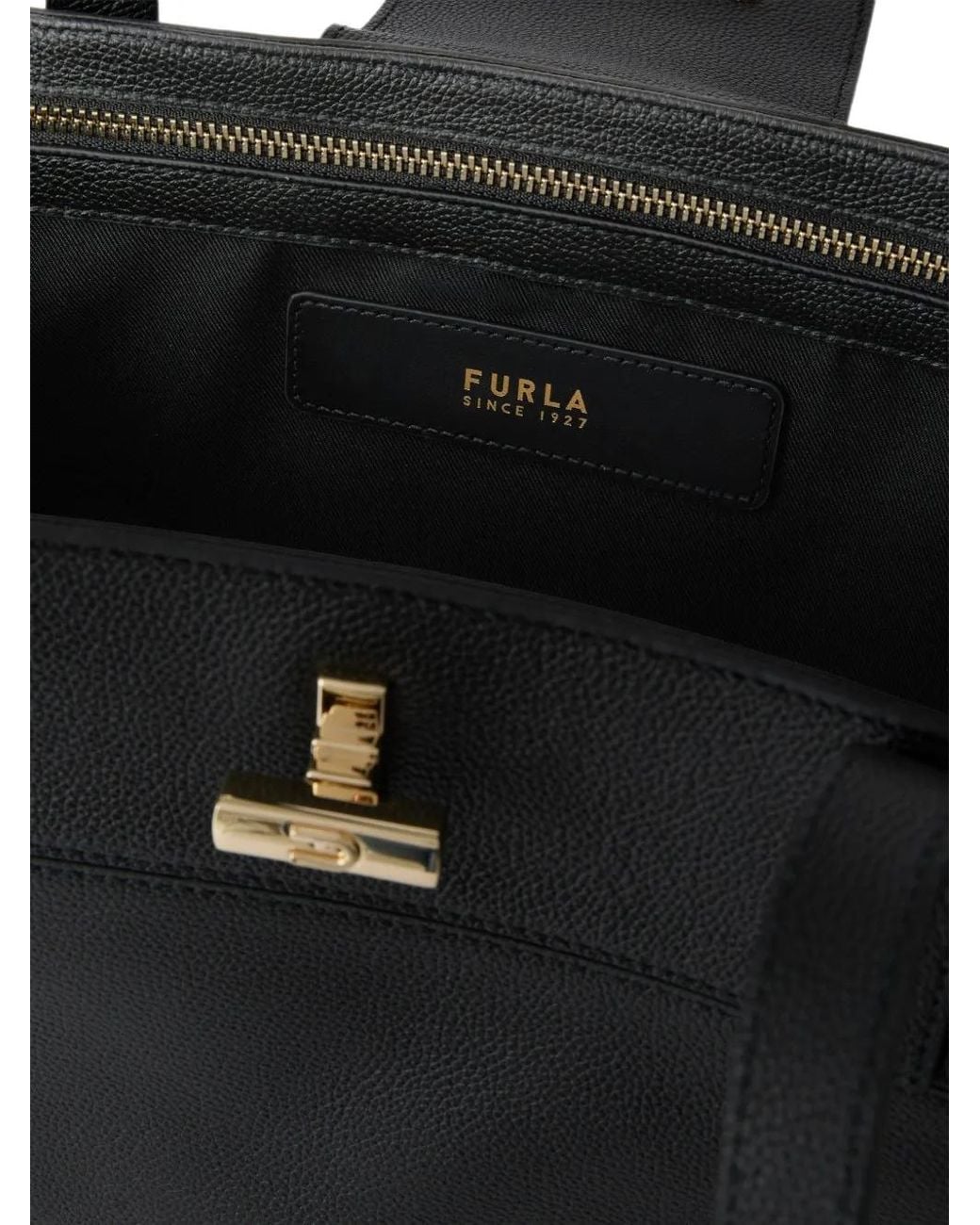 Furla Black Amelia Tote Bag