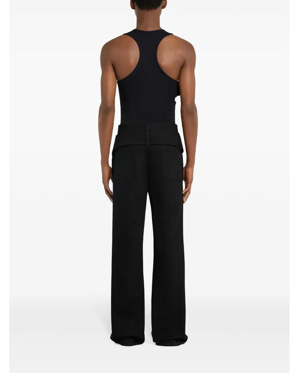 Vaqueros Con Doble Cinturón Courreges de hombre de color Black