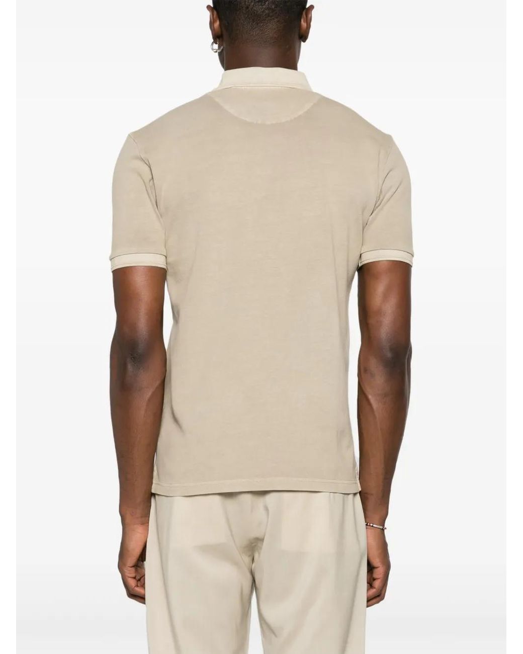 Woolrich Natural Mackinack Logo-Embroidered Polo Shirt for men