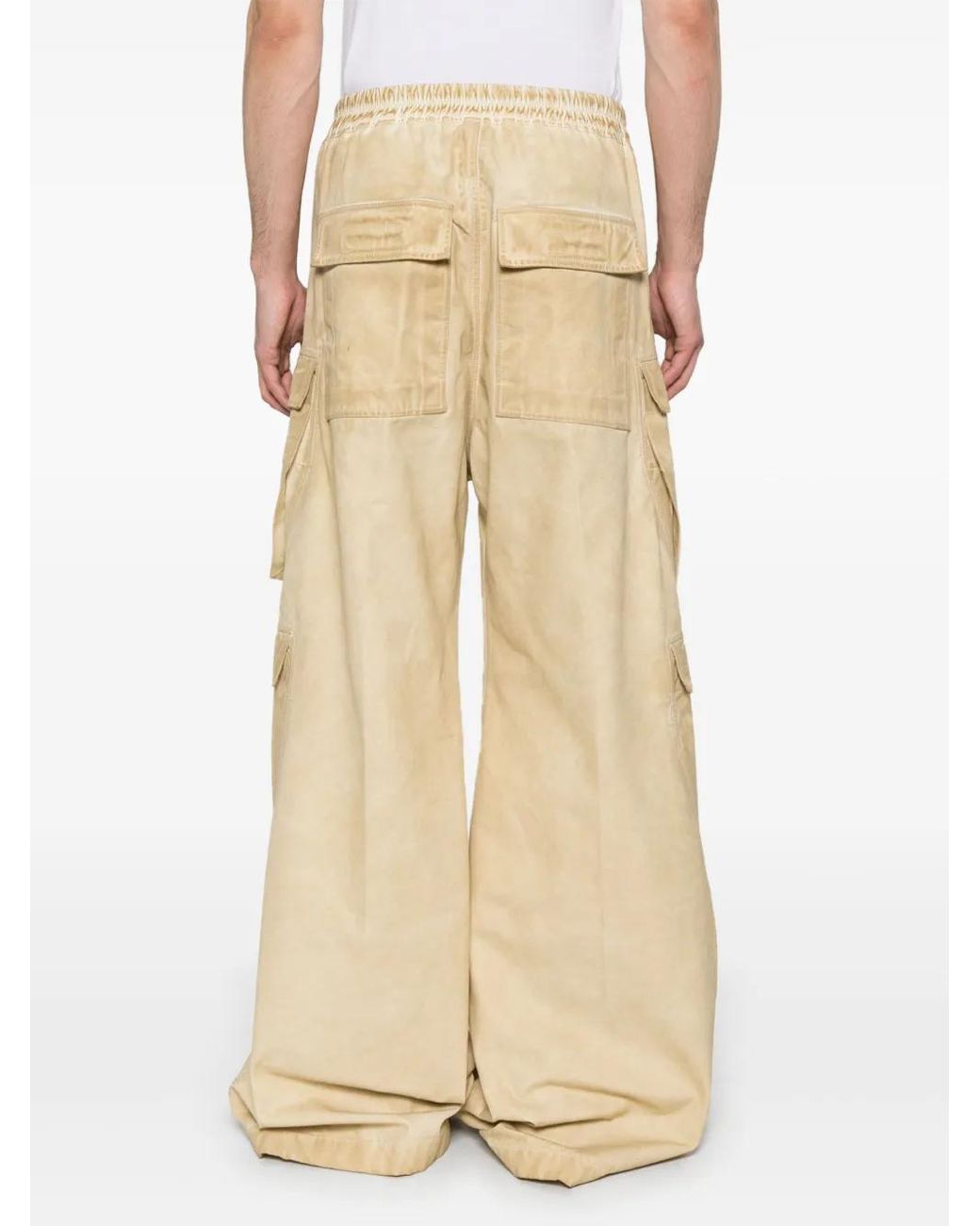 Rick Owens Natural Double Cargo Jumbo Trousers for men