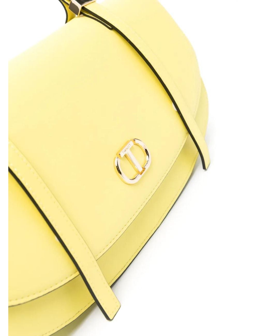 Twinset Yellow Logo-Plaque Tote Bag