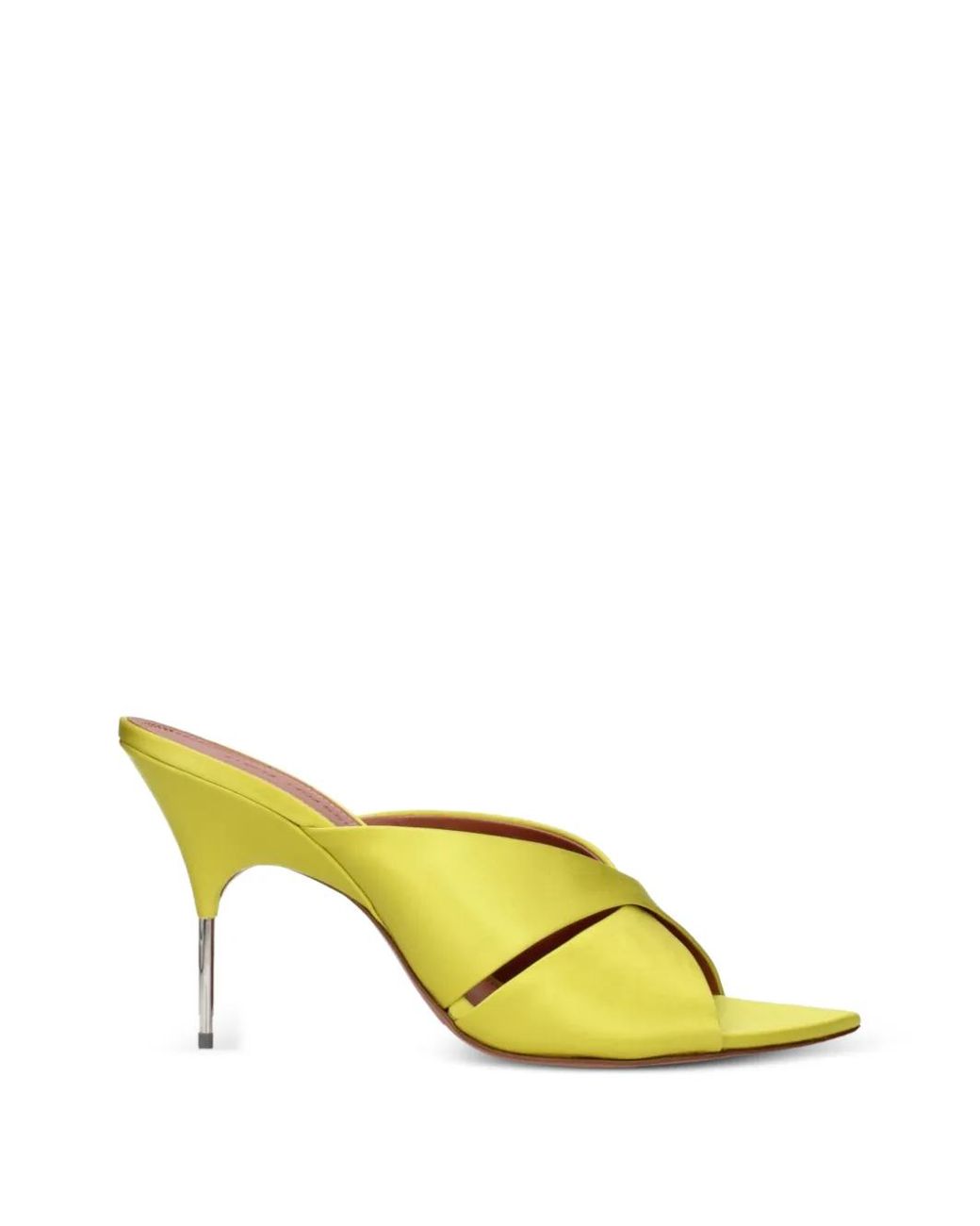 AMINA MUADDI Yellow Sandales Pointues À Brides Croisées