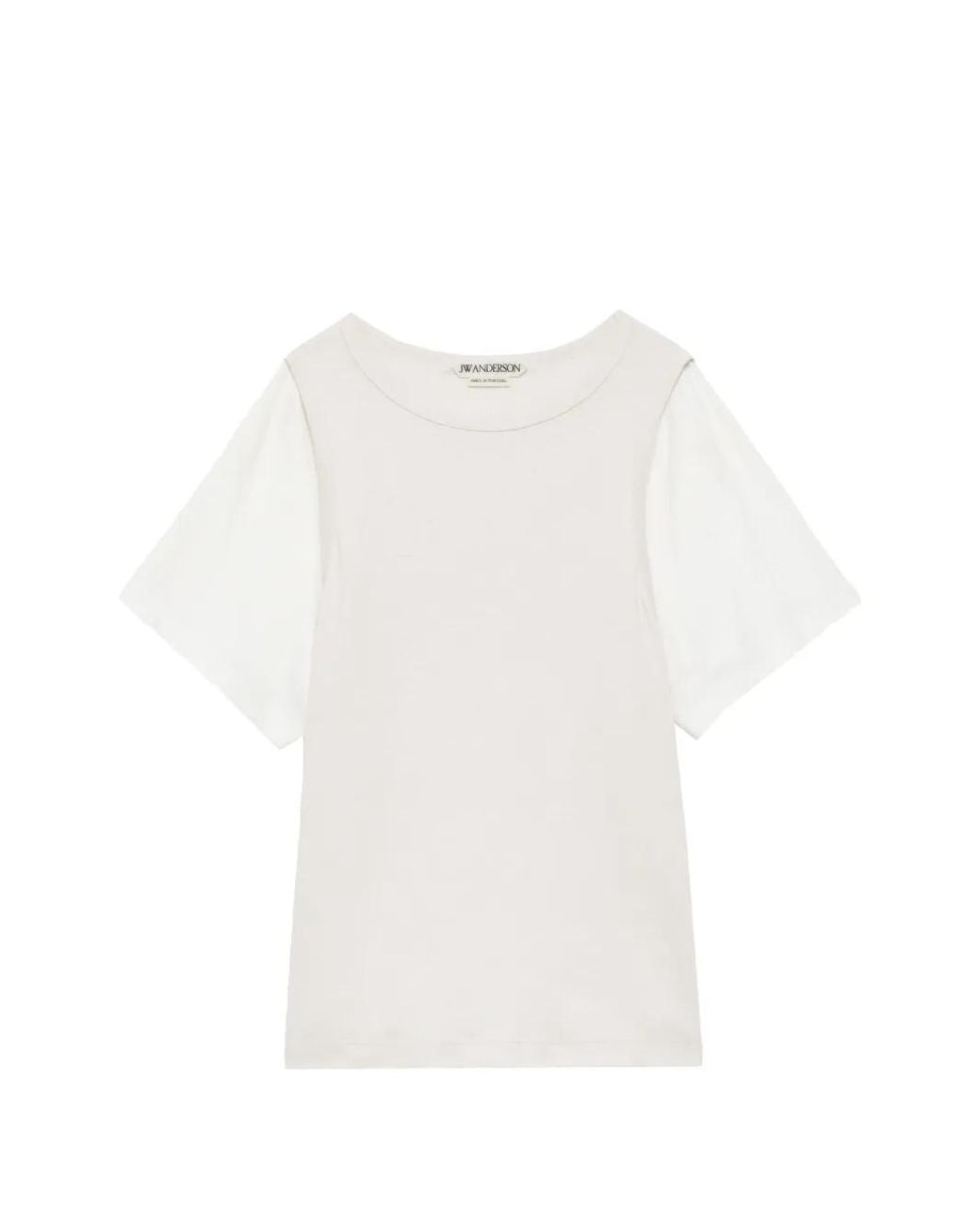 J.W. Anderson White Double-Layered Short-Sleeve T-Shirt