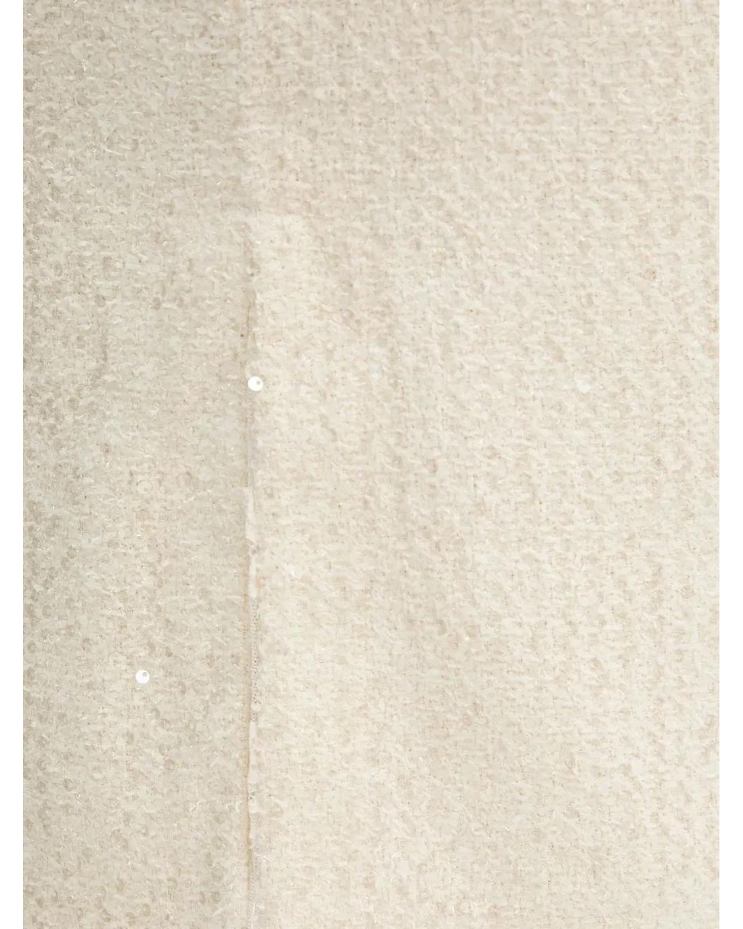 Twinset Natural Sequin-Embellished Skirt