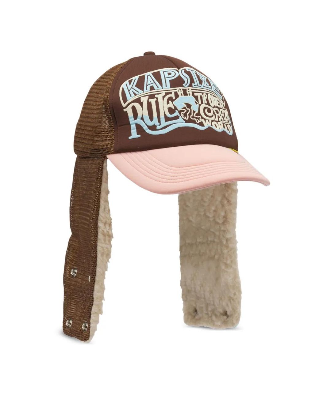 Kapital White Shearling Print Hat for men