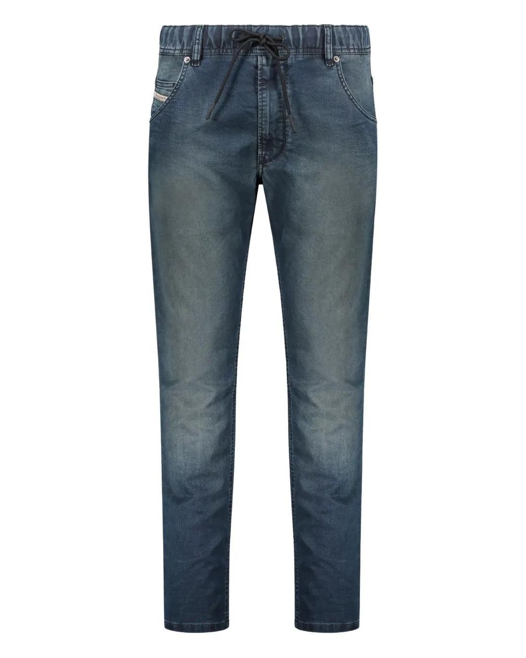 DIESEL Blue Drawstring-Fastening Jeans for men