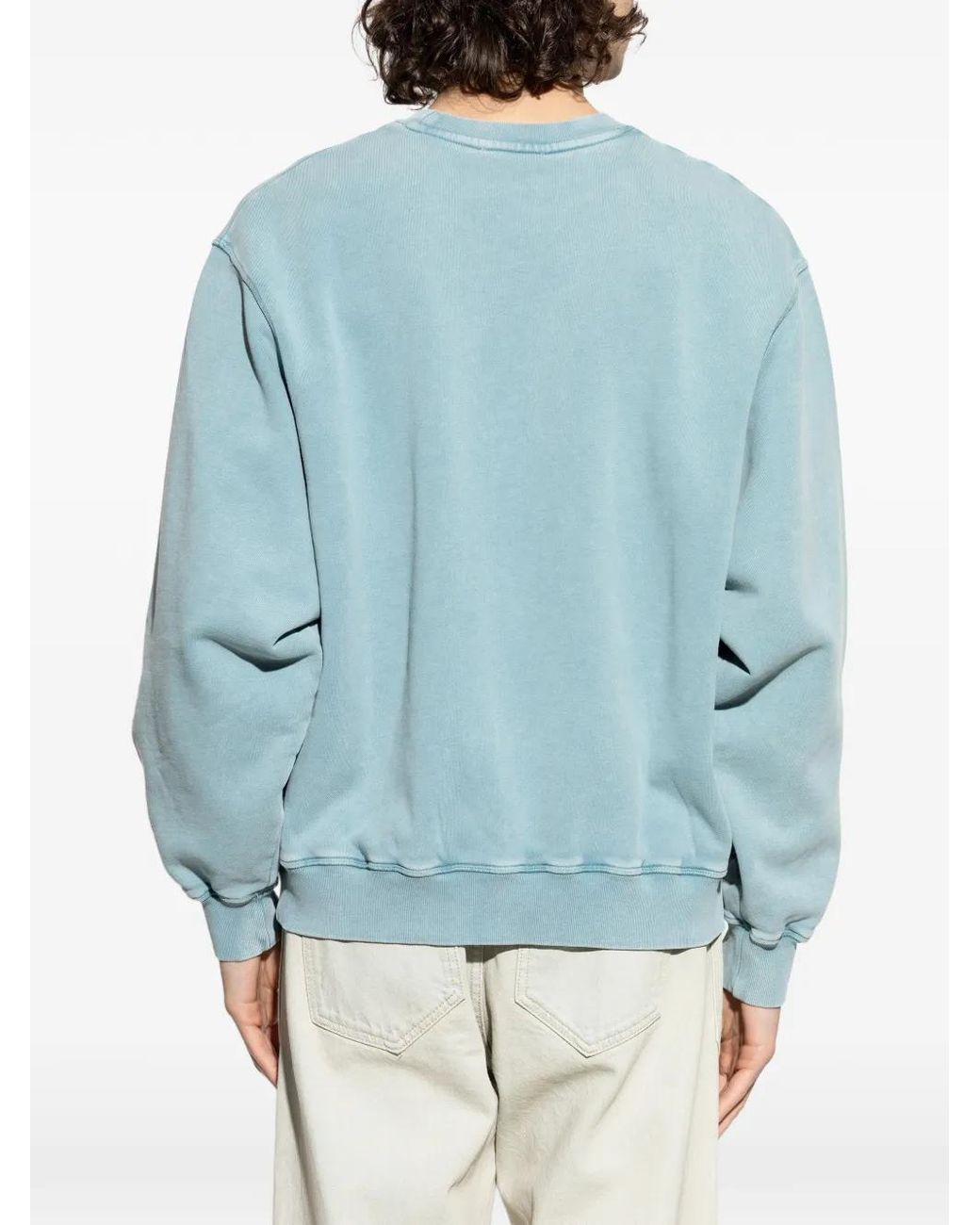 Maison Kitsuné Blue Graphic Crew-Neck Sweatshirt for men