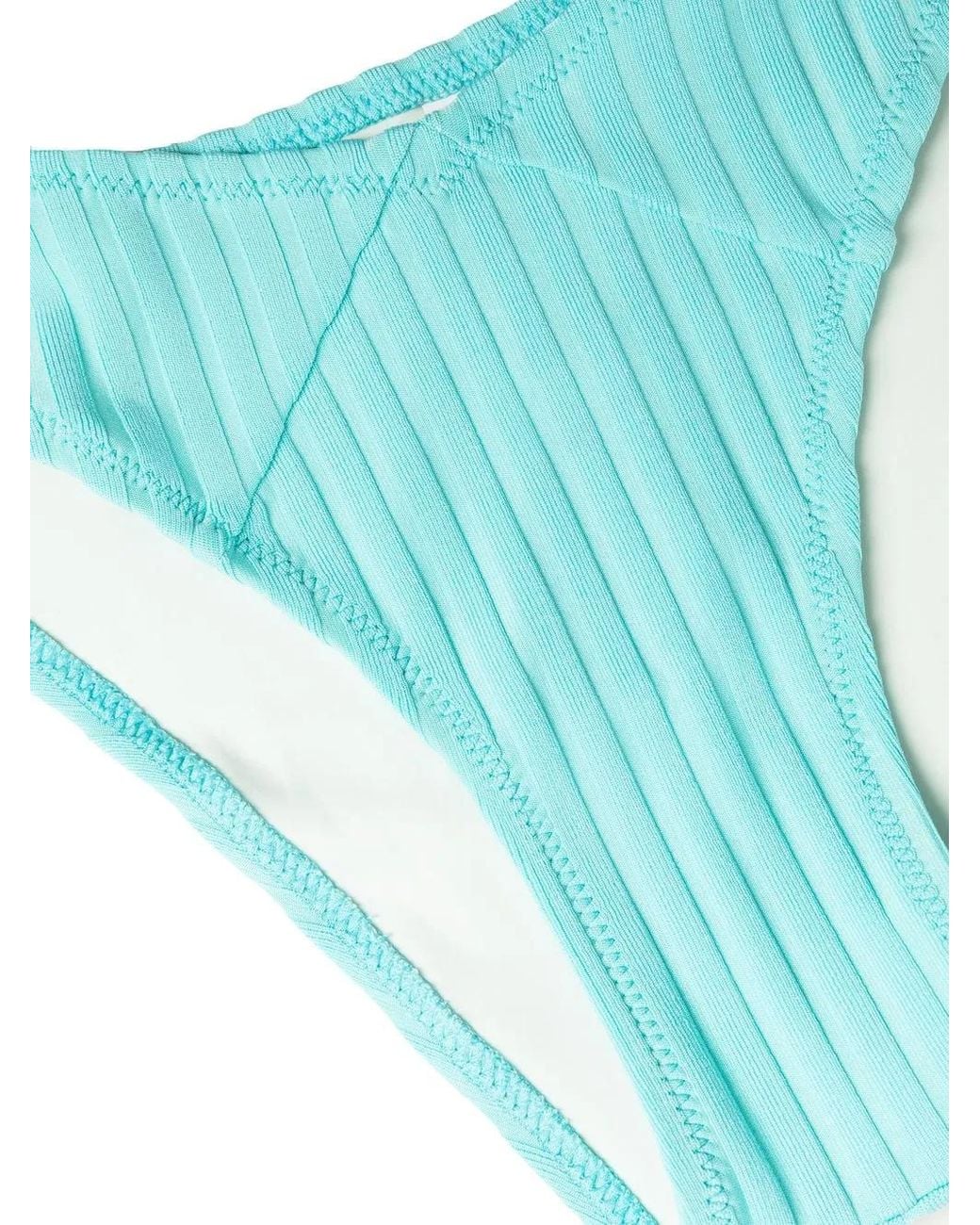 Solid & Striped Blue The Alexia Ribbed Bikini Bottoms
