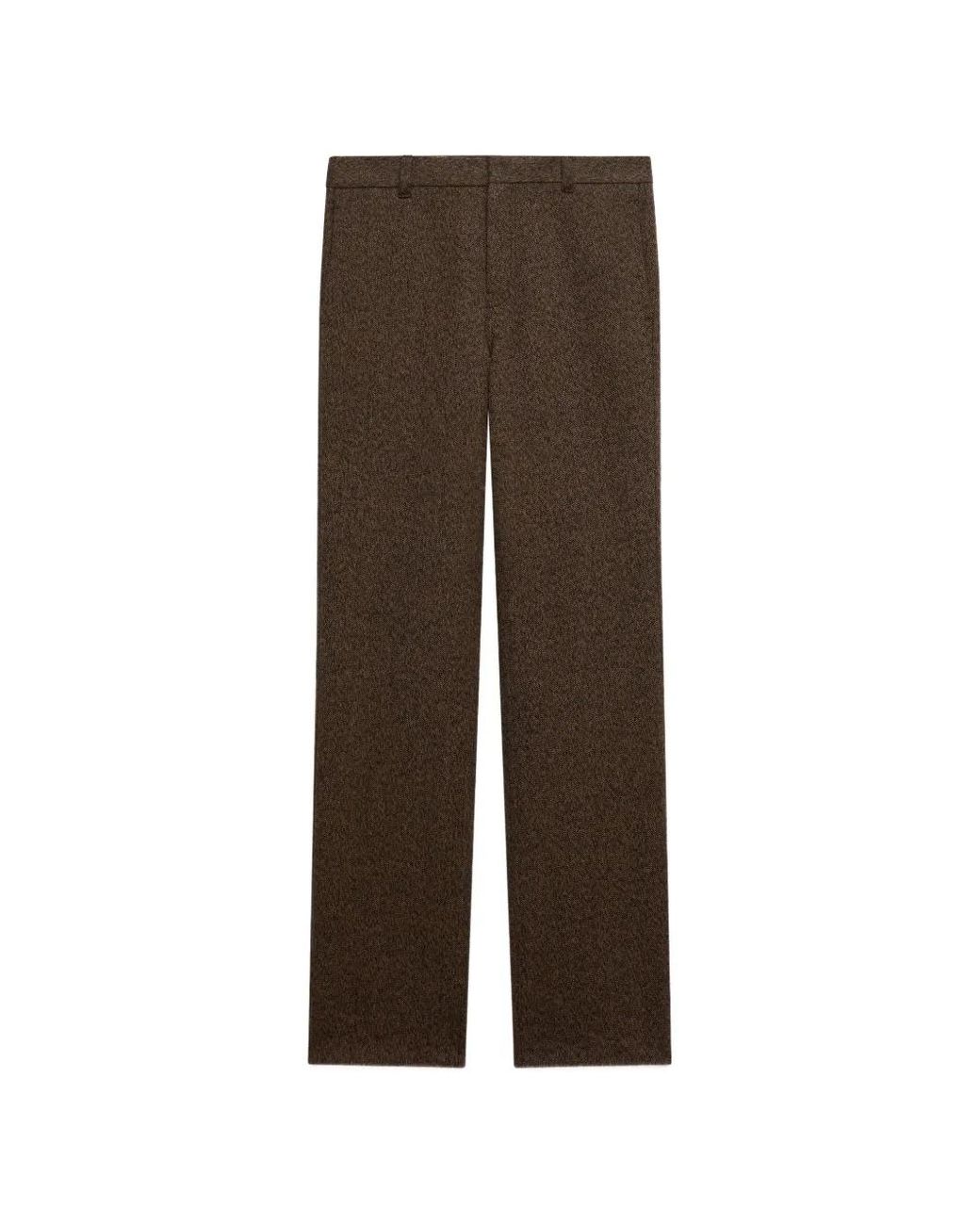 Marni Brown Mouliné Wool-Cotton Trousers for men