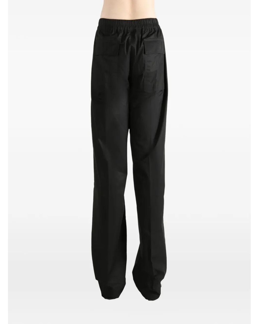 Rick Owens Black Drawstring Trousers for men